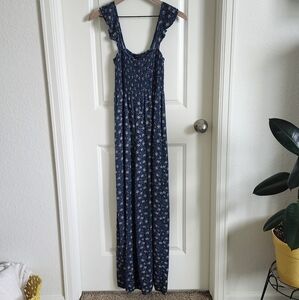Forever 21 Blue Floral Jumpsuit